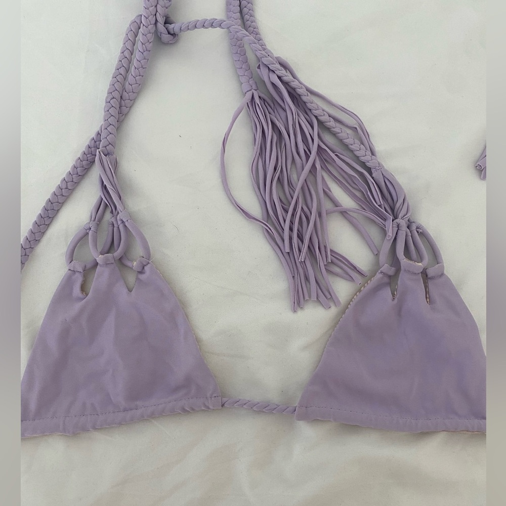 Acacia Swimwear Lilac tunnels bikini top size petite XS